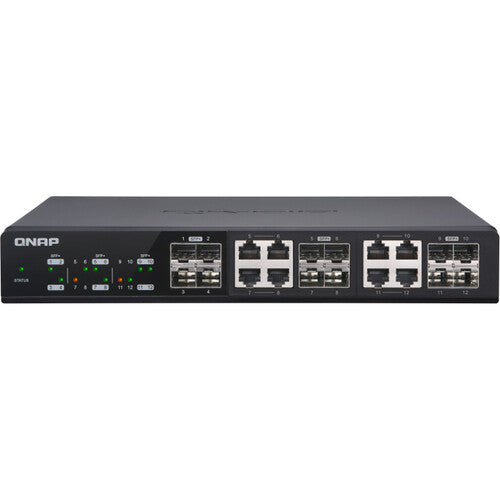(NEW VENDOR) QNAP QSW-M1208-8C 12 Ports 10GbE Layer 2 Managed Switch Switching Capacity: 240Gbps | Management Type: Web Managed