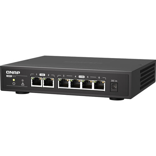 (NEW VENDOR) QNAP QSW-2104-2T 2 Ports 10GbE + 4 Ports 2.5GbE Unmanaged Switch | Fanless