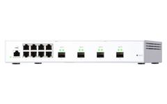 (NEW VENDOR) QNAP QSW-M408S 4 Ports 10GbE + 8 Ports 1GbE Layer 2 Managed Switch Switching Capacity: 96Gbps | Management Type: Web Managed