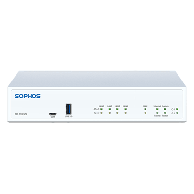 (NEW VENDOR) SOPHOS R20ZTCHMR SD-RED 20 Rev.1 Appliance - with multi-region power adapter - C2 Computer