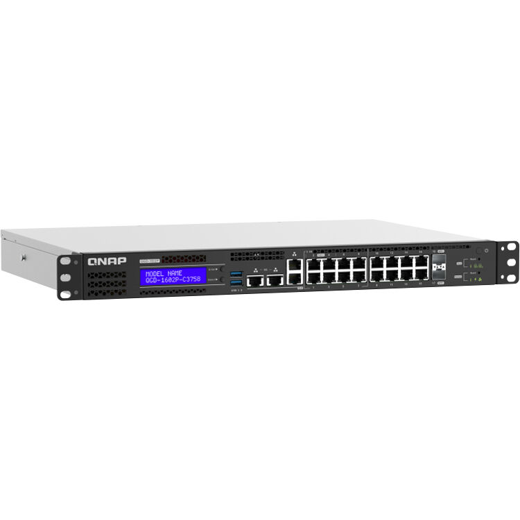 (NEW VENDOR) QNAP QGD-1602P-C3558-8G 18 Ports (8 x 2.5GbE + 8 x 1GbE + 2 x 10GbE) PoE Smart Managed Switch + QNE ADRA NDR / 2-Bay NAS