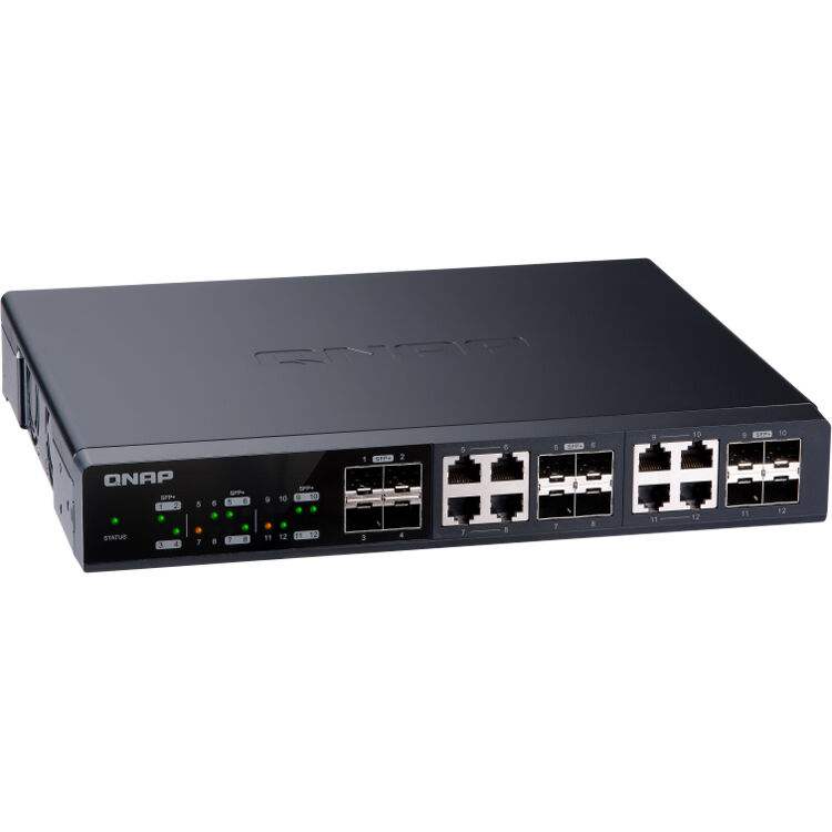 (NEW VENDOR) QNAP QSW-M1208-8C 12 Ports 10GbE Layer 2 Managed Switch Switching Capacity: 240Gbps | Management Type: Web Managed