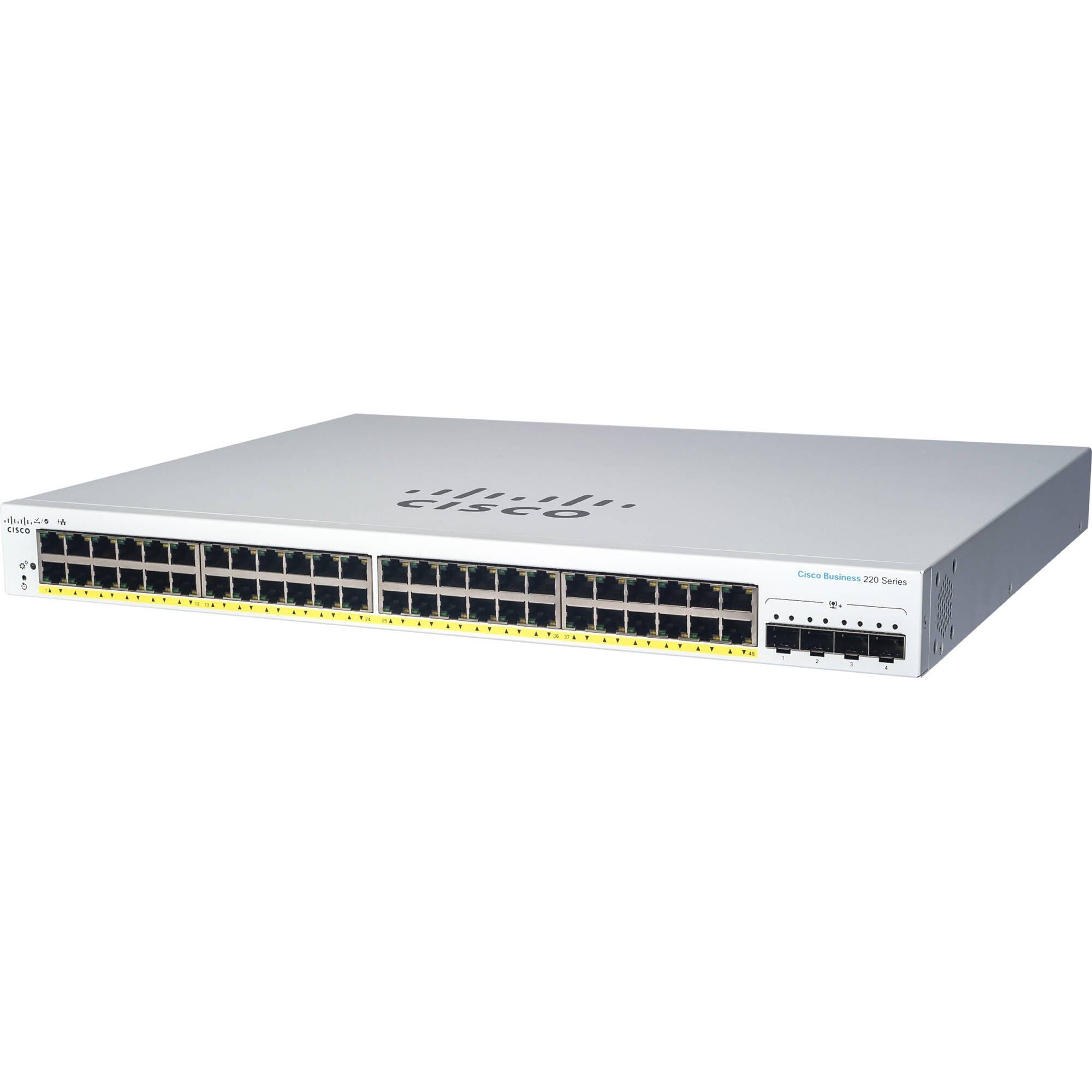 (NEW VENDOR) CISCO CBS220-48T-4X-UK CBS220 Smart 48-port GE, 4x10G SFP+ - C2 Computer