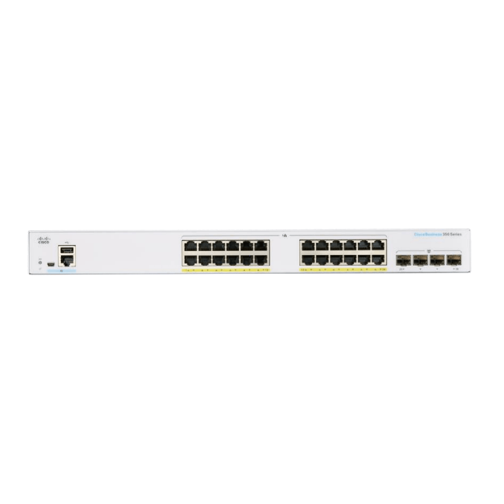 (NEW VENDOR) CISCO CBS250-24T-4X-UK CBS250 Smart 24-port GE, 4x10G SFP+ - C2 Computer